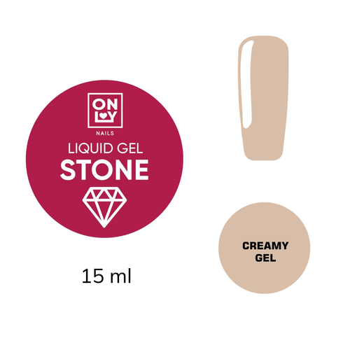 OnlyNails Liquid Gel Stone, Creamy, 15 ml