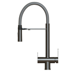 Смеситель для кухни 35k MIXLINE MLSS-0401BL серый гиб. излив магнит, подкл.к фильтру, ЧЕРНЫЙ ГРАФИТ