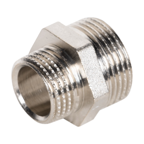 Ниппель переходной LD DN20х15 нр-нр, латунь никелированная (с биркой)