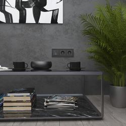 Рамка на 3 поста Werkel Aluminium (черный алюминий) W0031708