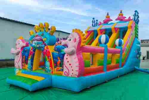 Коммерческий надувной батут «В гостях у дельфинов 3», 10*5*5 м