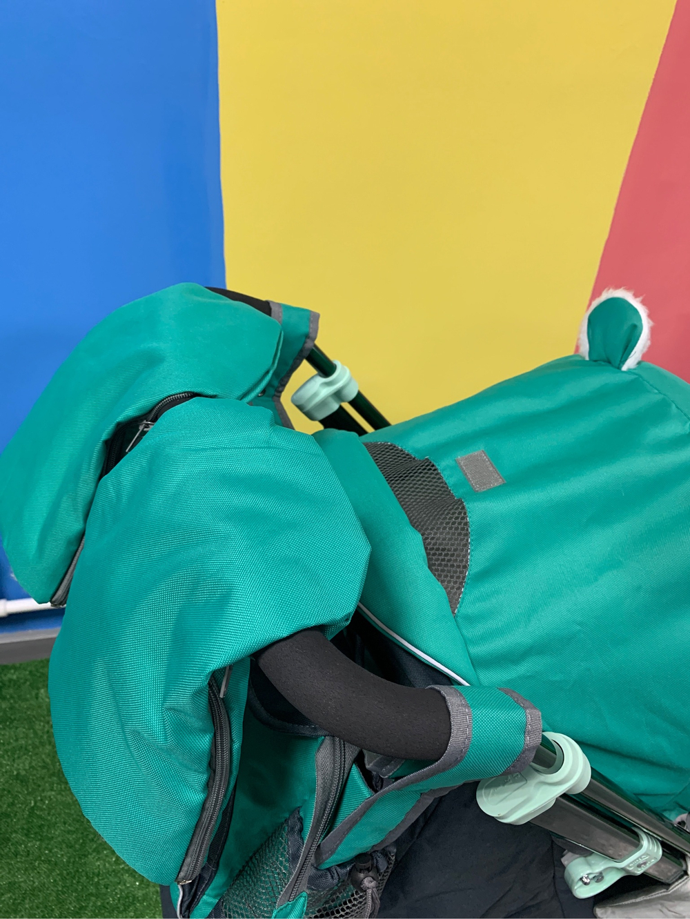 Коляска комбинированная «Ника Детям 7-6» с котенком изумрудный (арт. НД7-6/14)