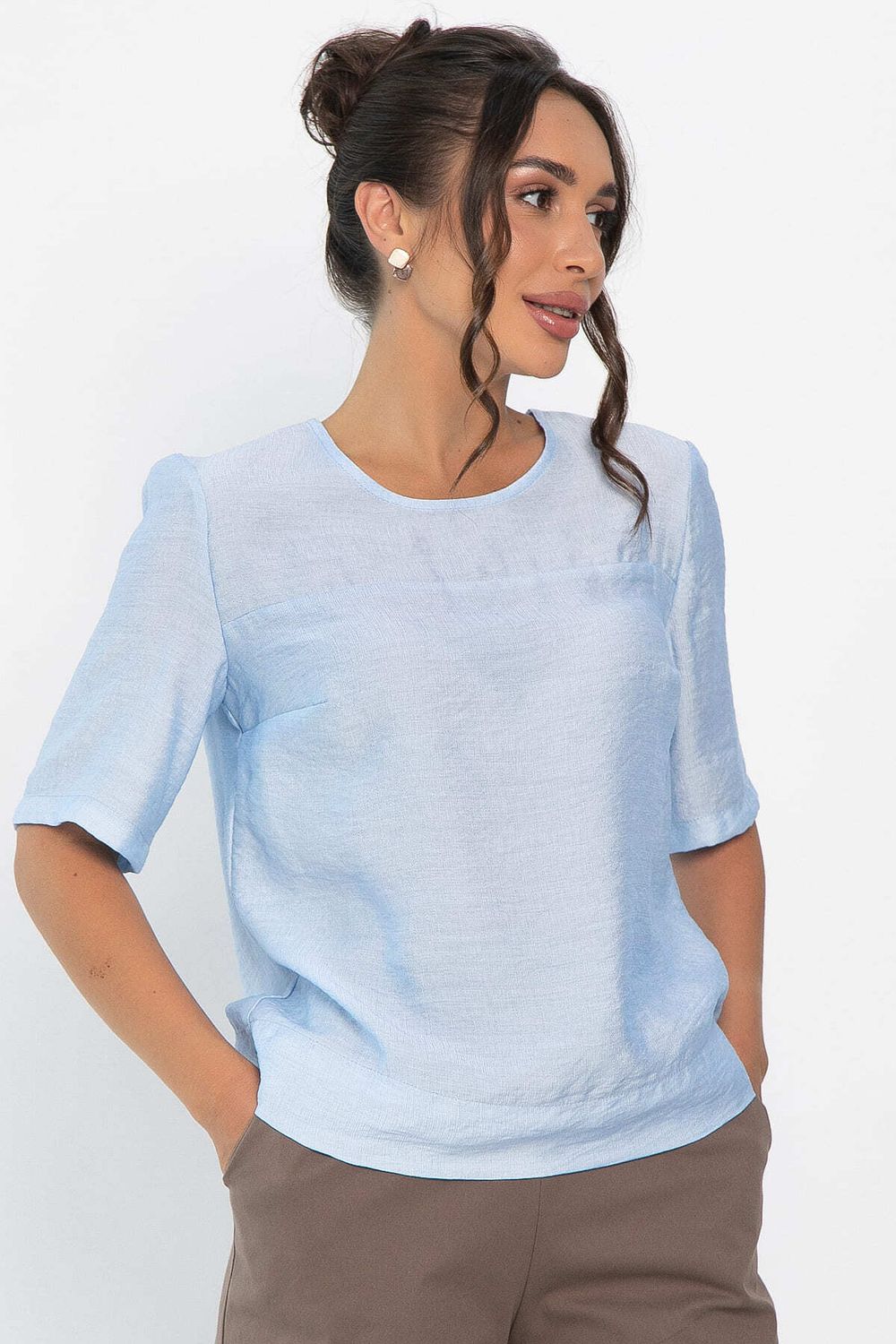 Блуза Меридиан (нежно-голубая) Б14006-25М LT Collection