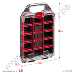 KETER STACKNROLL, 242 х 388 х 78 мм, (10″), пластиковый органайзер с 15 регулируемыми ячейками (38408)