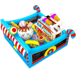 Коммерческий надувной батут "Мороженое" 6*6*3.5 м