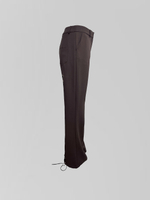 Костюм 1709 однотонный из пиджака и брюк со шнуровкой