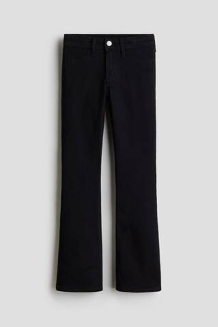 H&M Джинсы Flared Leg с заниженной талией, черный