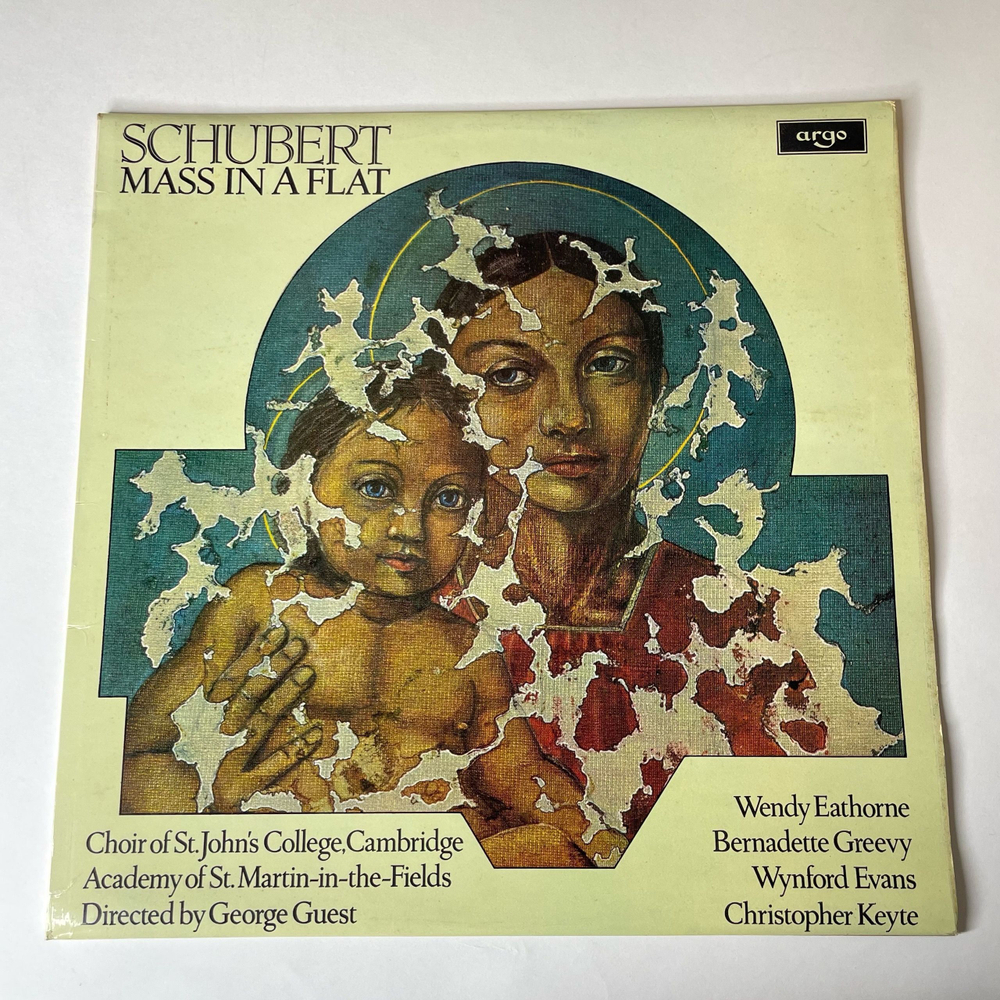 Винтажная виниловая пластинка LP Schubert Шуберт, St. John's College Choir, Mass In A Flat (Англия 1977)
