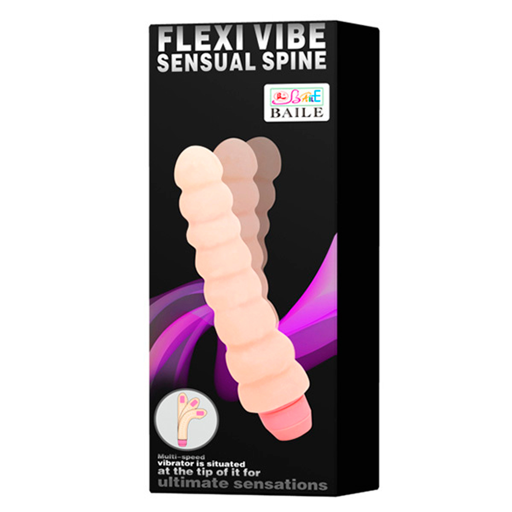 Гнущийся вибратор 19см с хребтом Baile BW-007102G