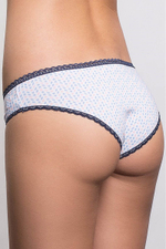 Женские трусики-слипы с ажурным краем (Размер: S) (Цвет: белый)