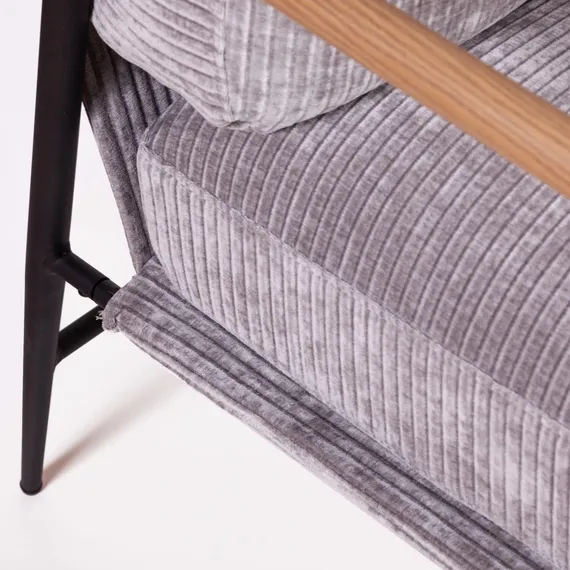 Кресло Laura, серый вельвет