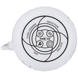 ЧАЙНИК AGNESS ЭМАЛИРОВАННЫЙ СО СЪЕМНЫМ ФИЛЬТРОМ ИЗ НЖС, СЕРИЯ "ДВОРЦОВЫЙ ПАРК"1,3 Л