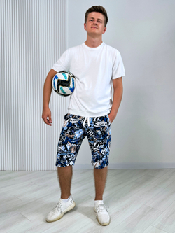 Шорты для мальчика подростковые "Буквы на белом"