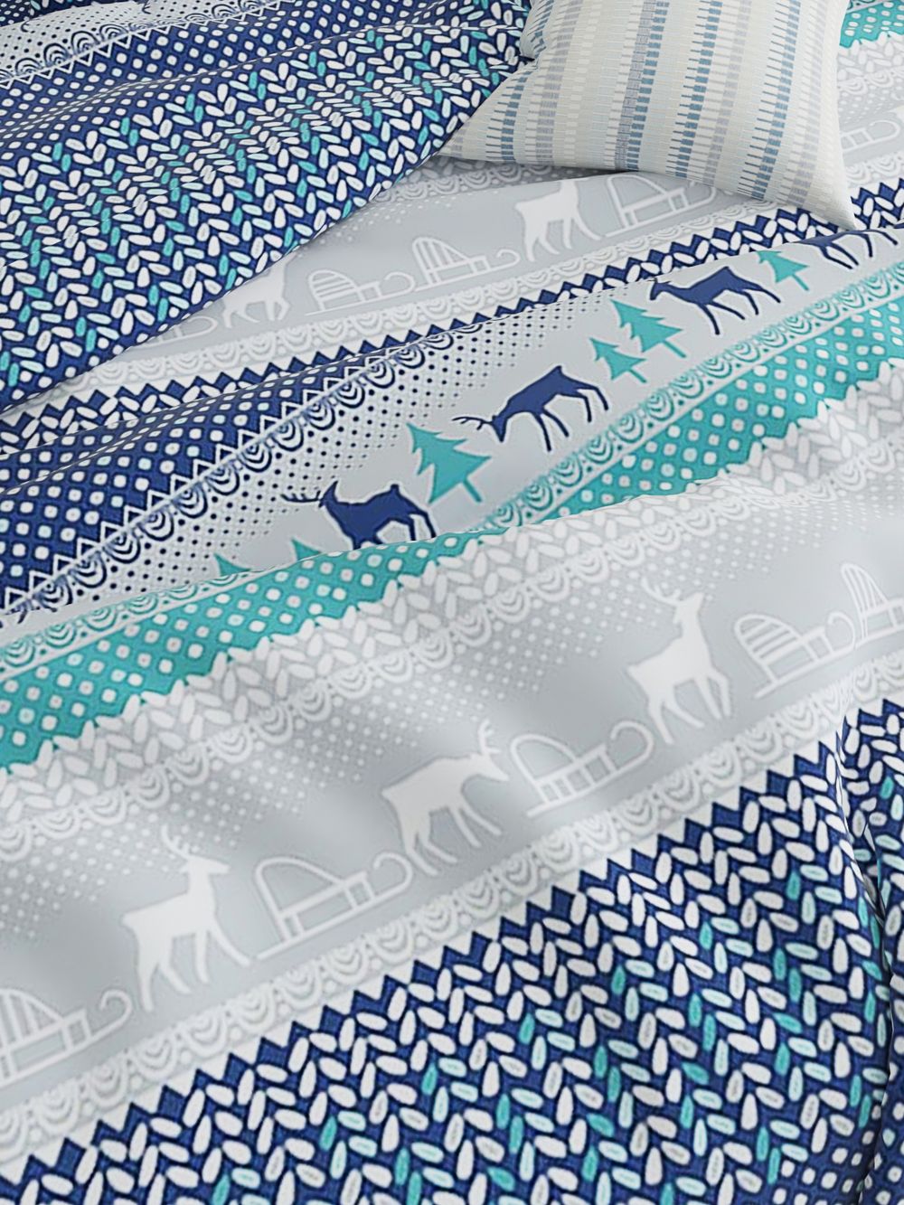 Постельное белье Сказка "Скандинавия" 1,5-сп Наволочка 50х70 см 1 шт Простынь 150х215 см Пододеяльник 145х215 см, перкаль