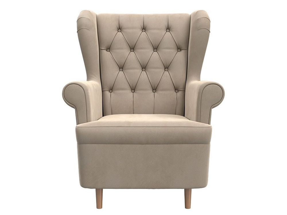 Кресло Торин Люкс, Бежевый, Велюр, 108493
