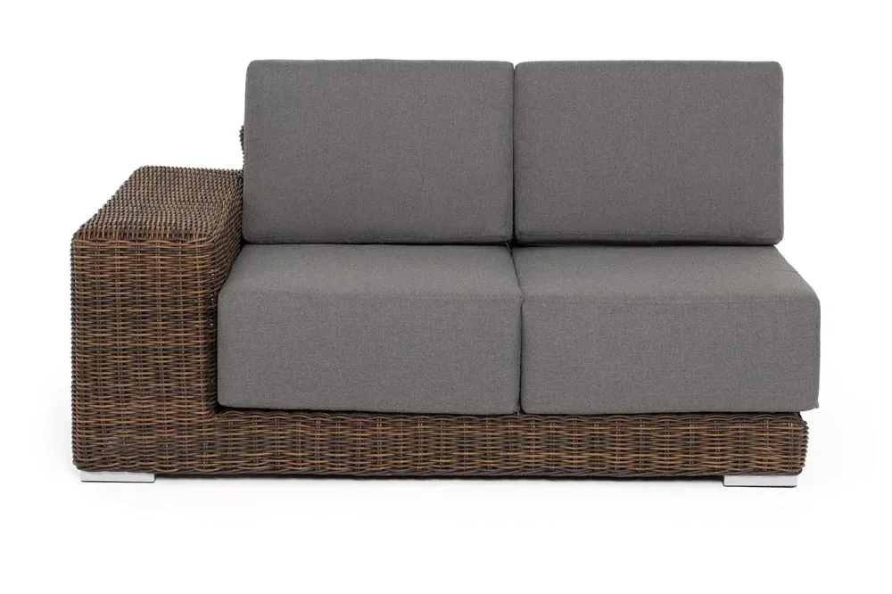 "Капри" модуль диванный правый с подушками, цвет коричневый