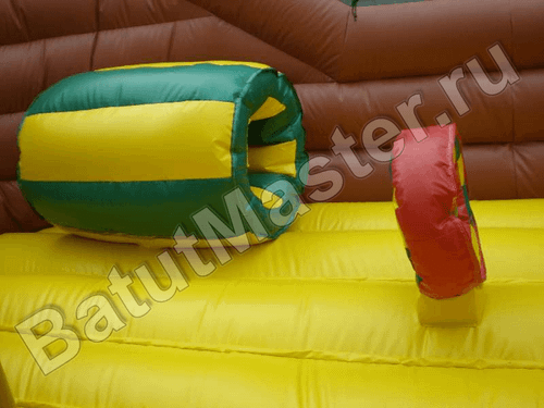 Большой надувной батут-горка "Фрегат"