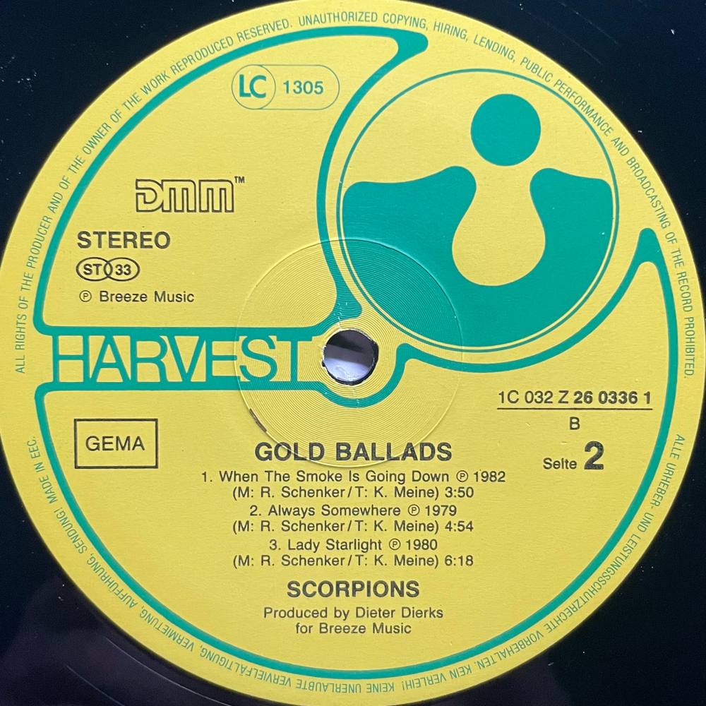 Scorpions - Gold Ballads (Германия 1984г.)