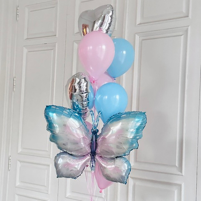 Сет шаров для девушки, девочки, дочки «Бабочка»