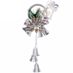 Украшение новогоднее «Колокольчик сверкающий» 33 см, серебро