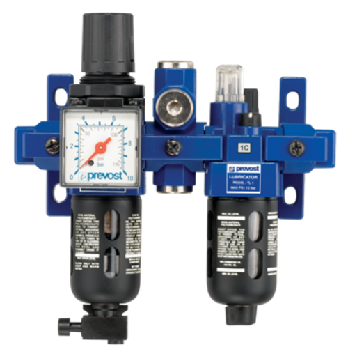 Блок подготовки воздуха 1/2" фильтр-регулятор-лубрикатор (датчик в комплекте) с настенным кронштейном