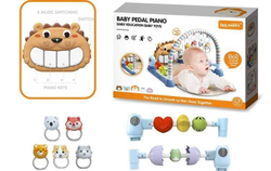 Развивающий игровой коврик для новорожденного с пианино