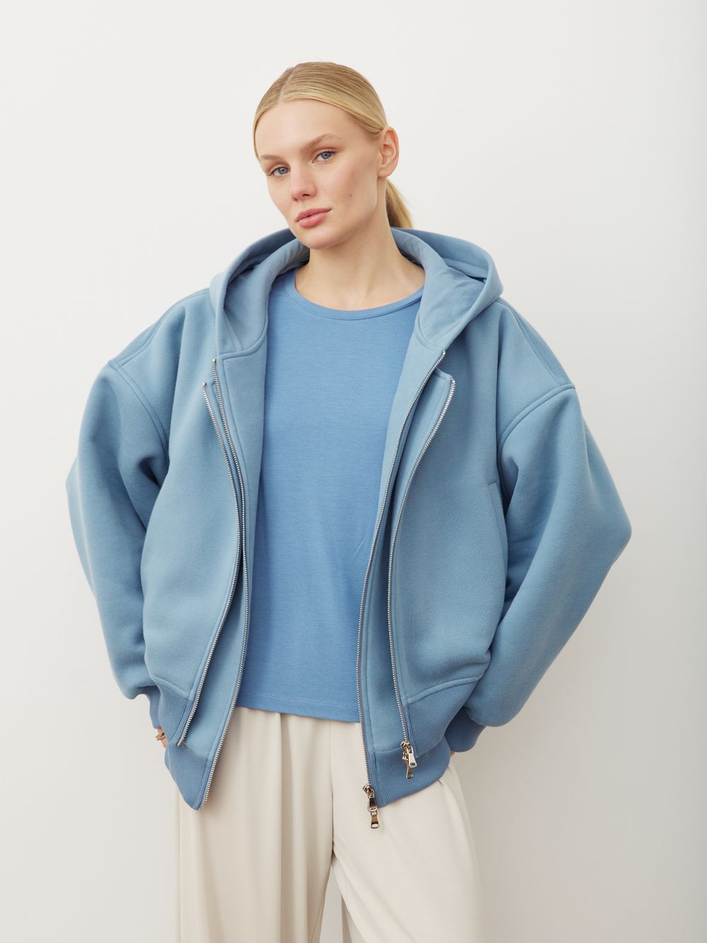 БОМБЕР-ОЛИМПИЙКА ВИНТАЖНЫЙ СИНИЙ