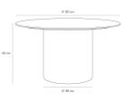 Стол журнальный Mono D80/D38/H42