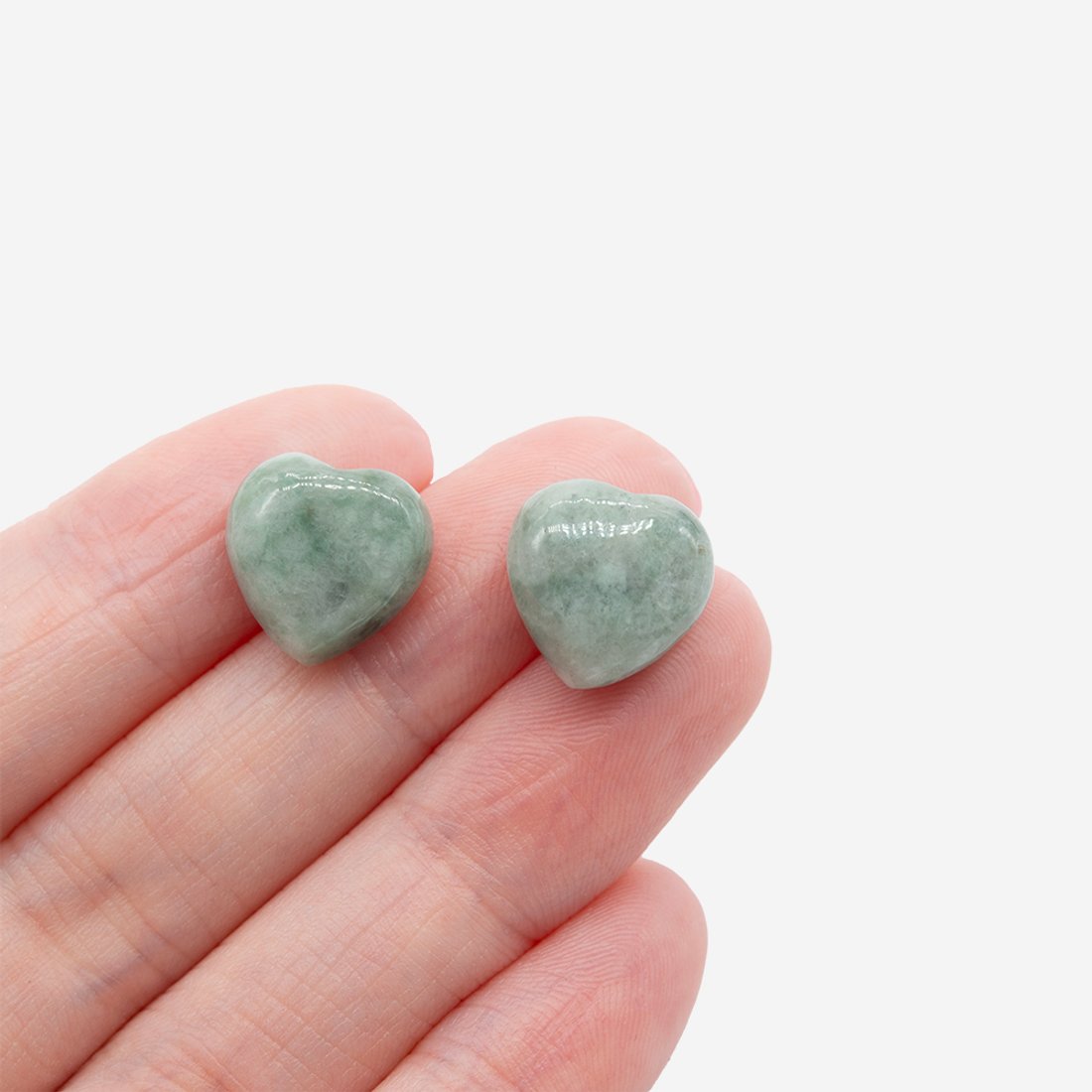 Сердечки из жадеита, 12мм