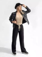 брюки вельветовые широкие палаццо на резинке