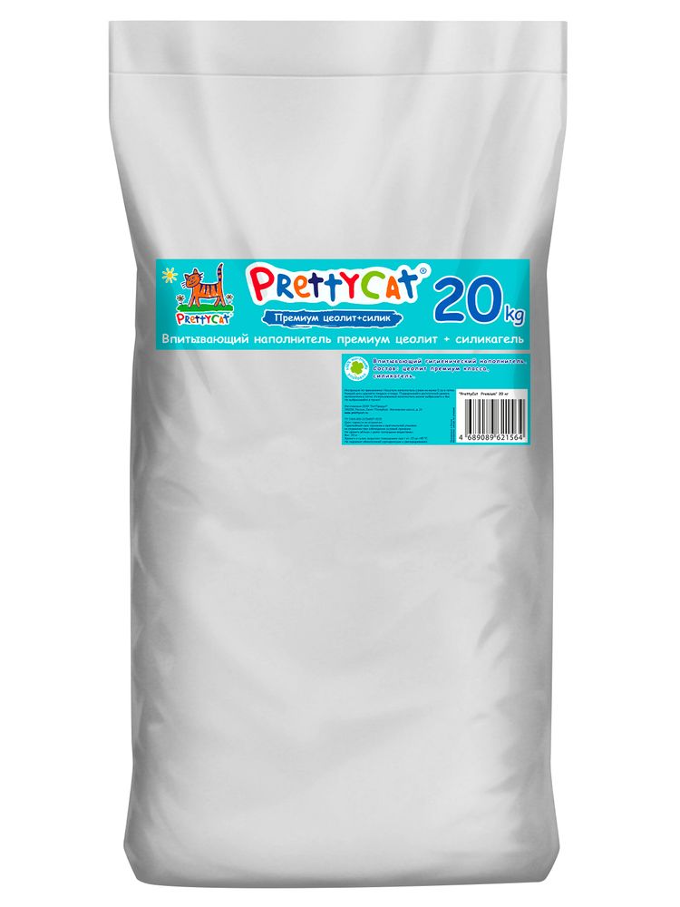 Наполнитель PrettyCat впитывающий для кошачьих туалетов Premium 20кг