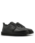 MENS SLIPPERS FLEX LEATHER - Black