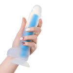 Прозрачно-синий светящийся в темноте фаллоимитатор 20см ToyFa Beyond Steve Glow 872007