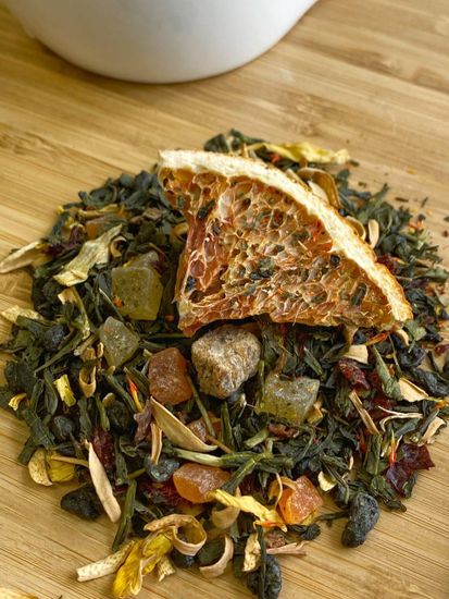 Зелёный чай листовой фруктовый Шёлковый путь, 80г