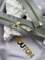 Молния металл, riri , разъёмная 1 замок, на атласной тесьме, 4 мм,  цвет 9112, голубовато-серый.