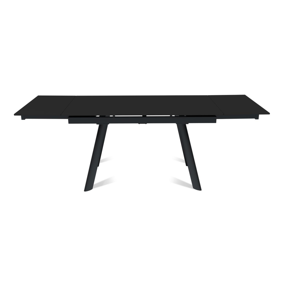 Стол раскладной Stone (140+40+40), керамика матовая черная