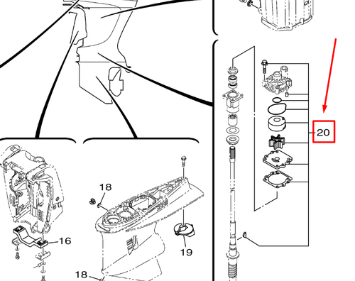 6S1-W0078-01-00 WATER PUMP REPAIR KIT