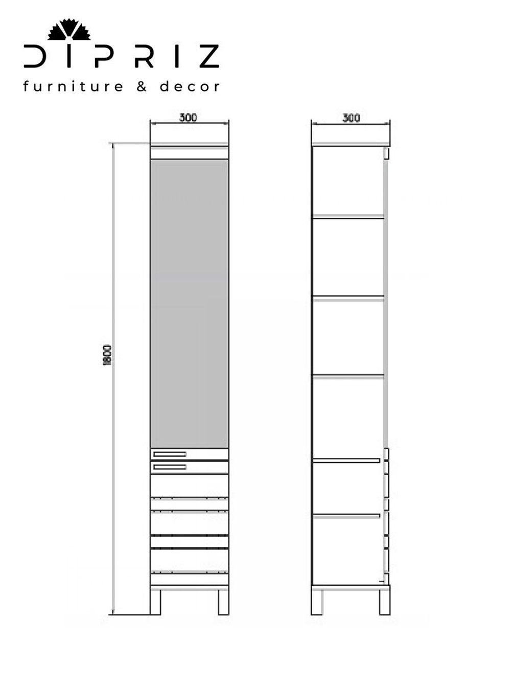 Шкаф с зеркалом Джосси для ванной комнаты деревянный, белый