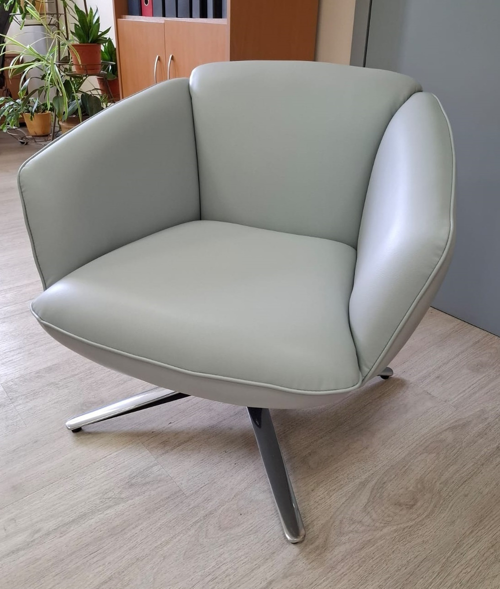 Кресло ZUCCA-R голубое LITCHI-#3