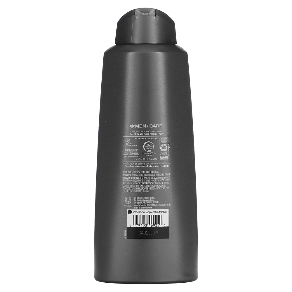 Dove, Men + Care, шампунь и кондиционер 2 в 1, увлажняющее средство, амбра и мускус, 603 мл (20,4 жидк. Унции)