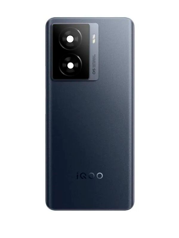 Задняя крышка для  Iqoo Z7 черная (Black) со стеклом камеры