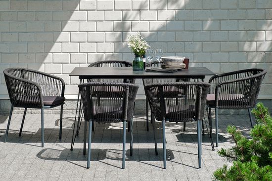 "Милан" обеденная группа на 6 персон, цвет темный