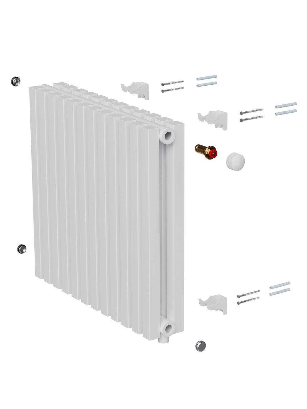 Дизайн-радиатор Royal Thermo Shift Q30 VC2050 - 08 секц. RAL9016