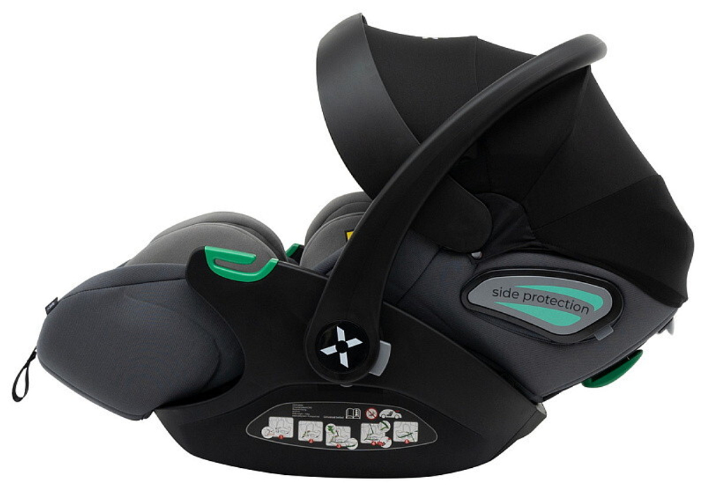 Коляска Agex Life 3 в 1 с автокреслом i-Safe Grey ALG528 Green (Зеленый)