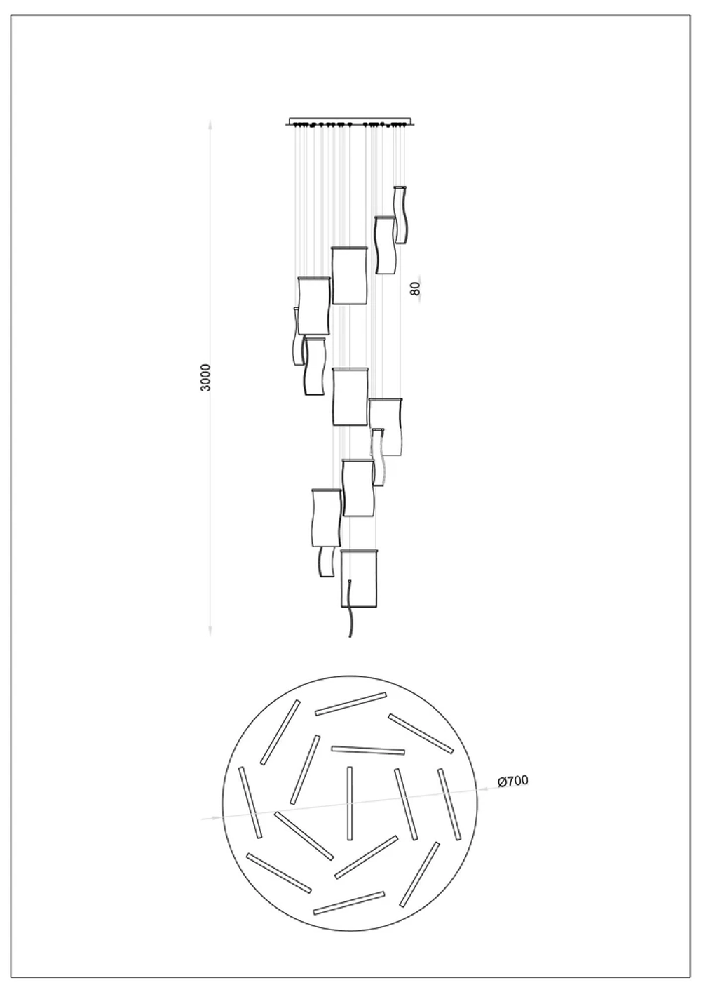 Каскадная люстра Arte lamp GRAPPOLO A2283SP-14GO