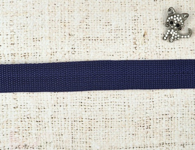 Лента ременная стропа, 16,5 гр/м, ш. 3 см, тёмно-синий