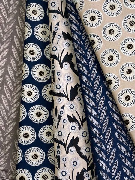 ПОЛНОЧНЫЕ ЦВЕТЫ #7, 100% хлопок Handmade Fabrics 6