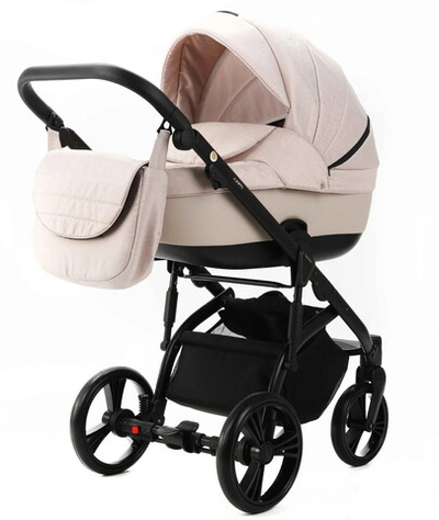 Детская коляска Adamex Lanti 3 в 1 LN-PS33 TIP (СВ.БЕЖ + СВ.БЕЖ. КОЖА)