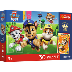 Pazl \ Puzzle \ Пазлы Puzzles - "30" - Trefl Premium Plus Kids - Dogs on the way / Viacom PAW Patrol