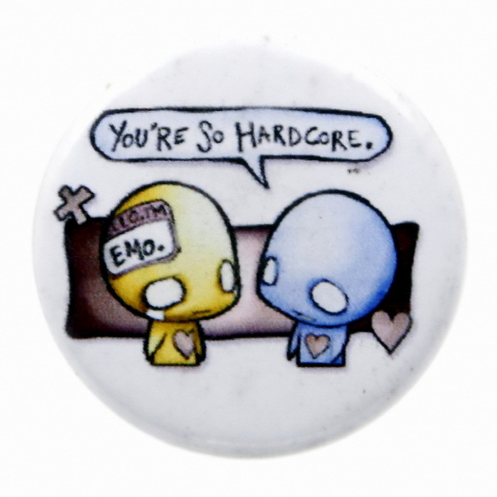 Значок Комикс Pon and Zi ( you're so hardcore )